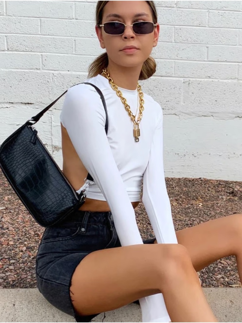 Princess Polly Didem White Long Sleeve Top